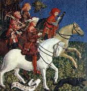 MASTER of the Polling Panels Prince Tassilo Rides to Hunting USA oil painting artist